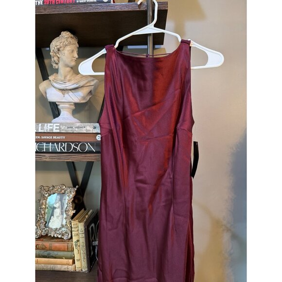 retrofete Julia Silk Draped Open Back Maxi Dress Port Womens Size Small - Picture 7 of 14